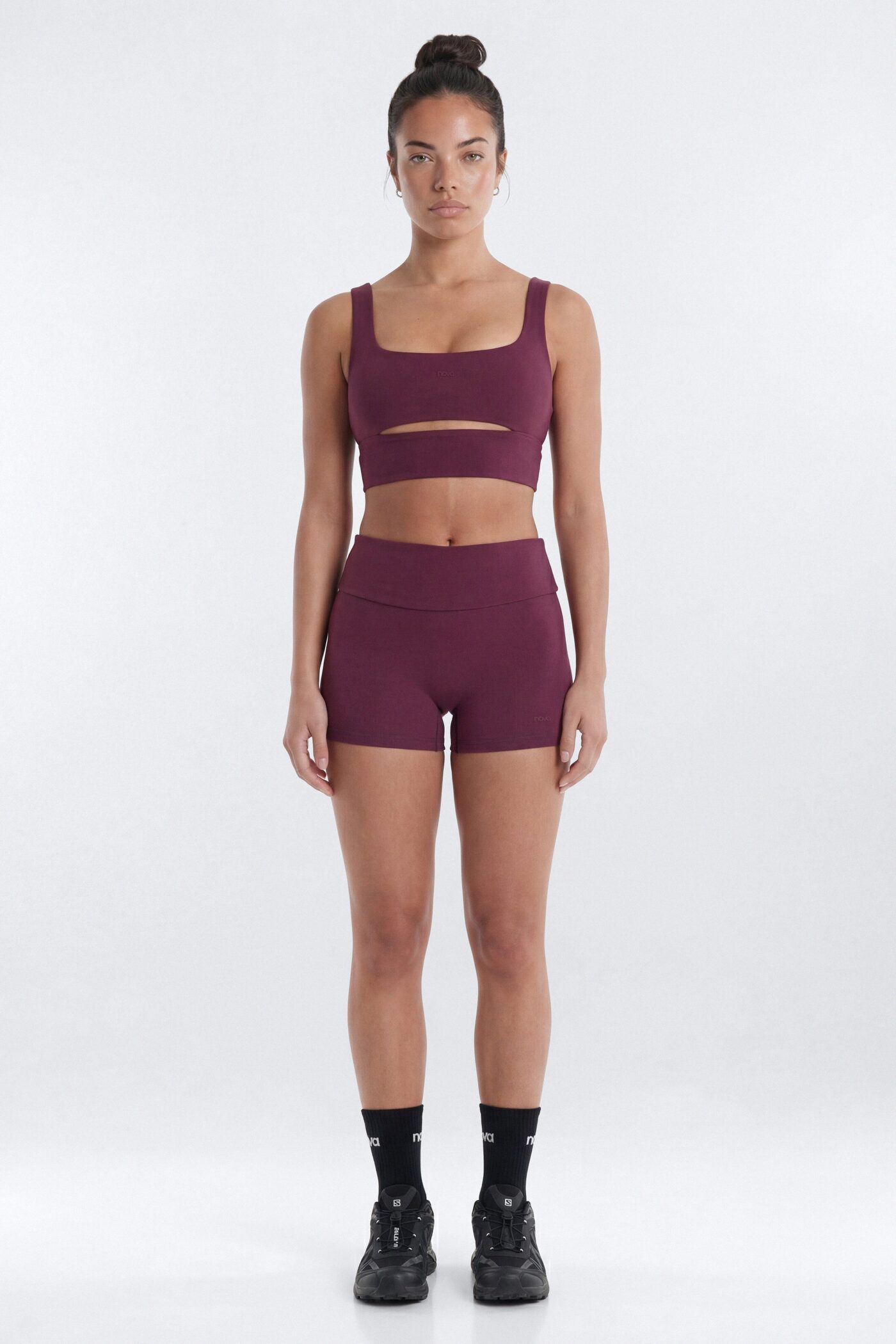 ButterSoft 3″ Foldover Biker Short - Merlot