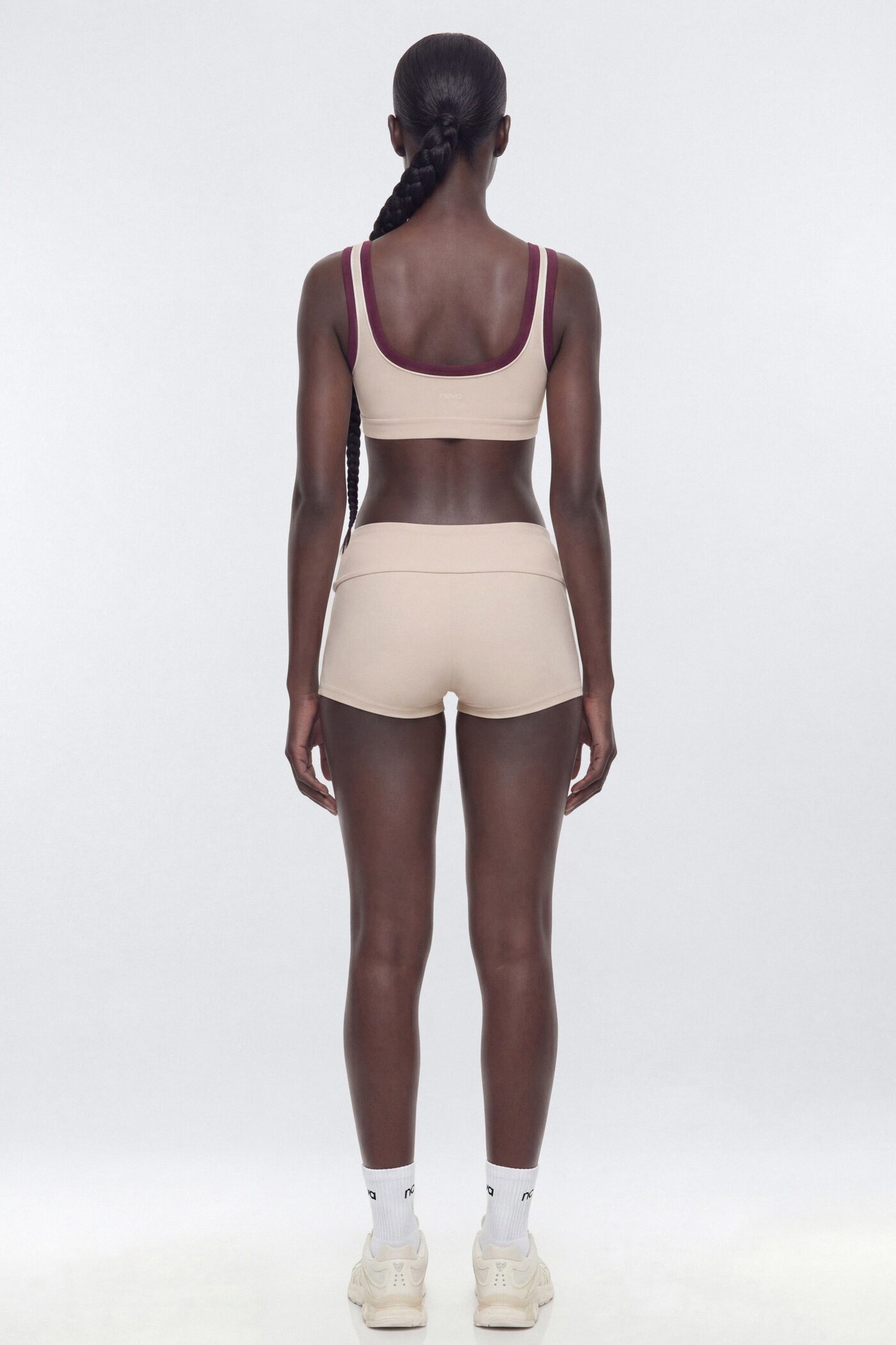 ButterSoft 3″ Foldover Biker Short - Oat Milk