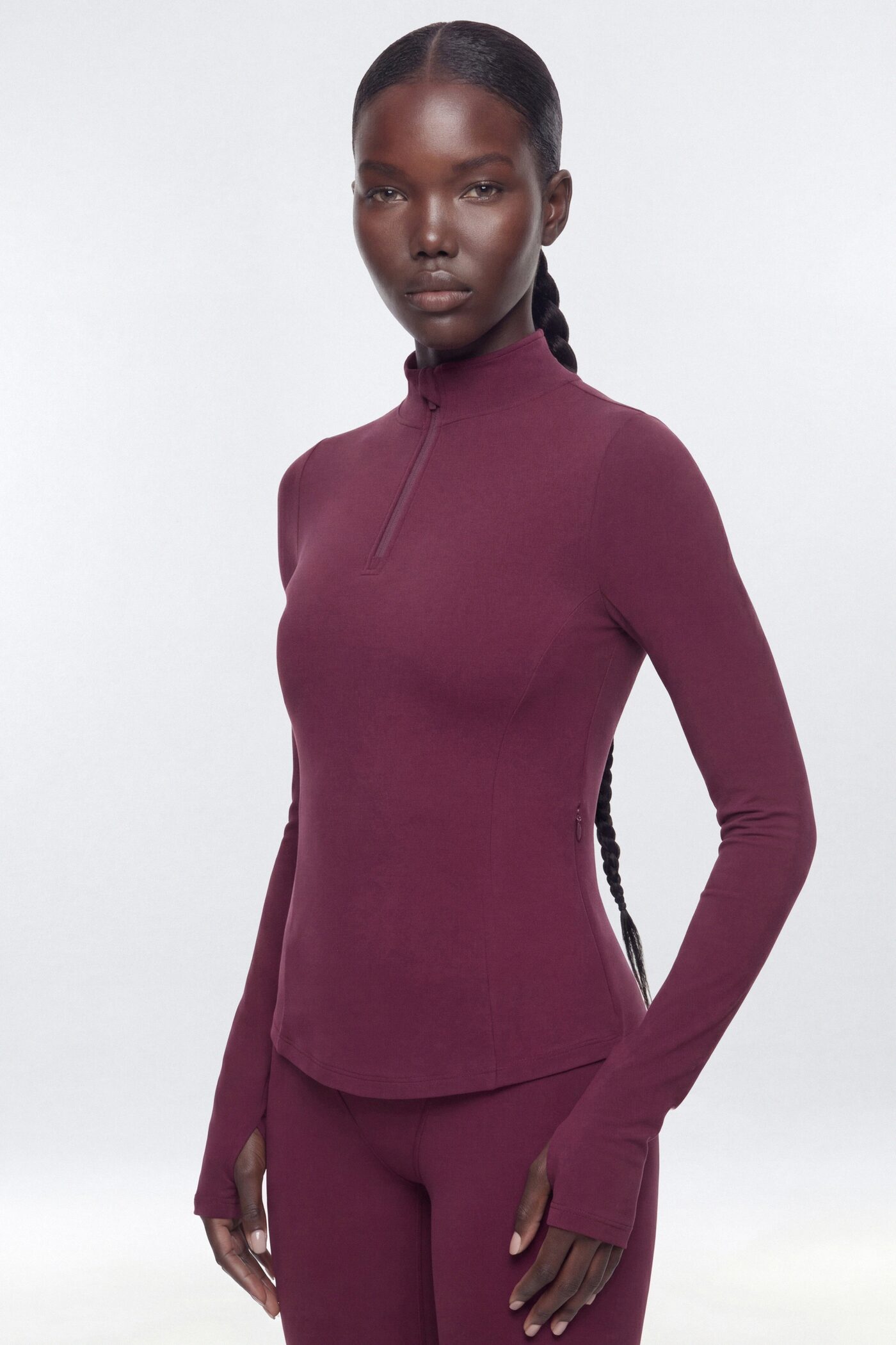 ProStretch™ Fitted Quarter Zip Active Pullover - Merlot
