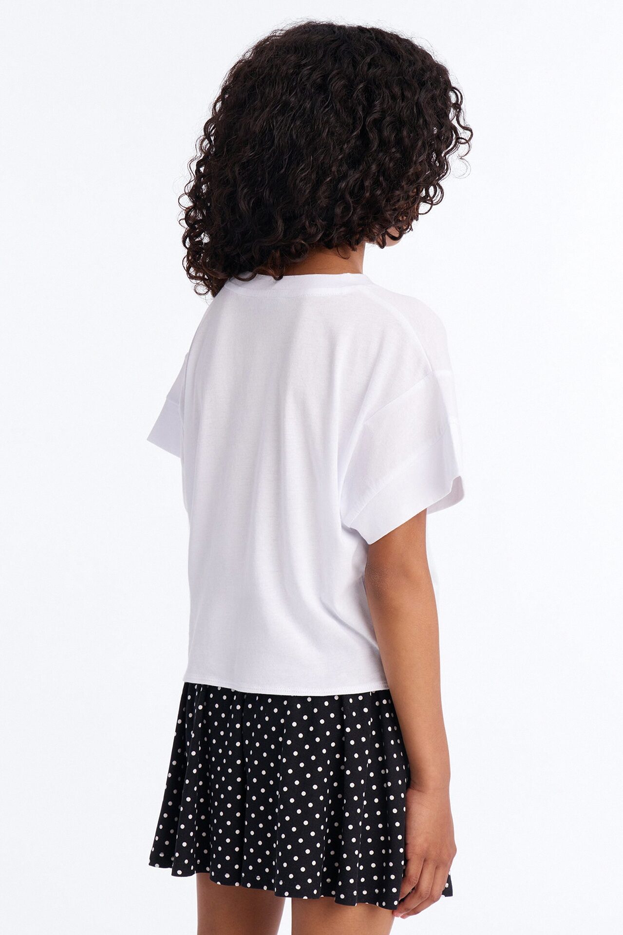 Mini Emily Tie Front Top - White