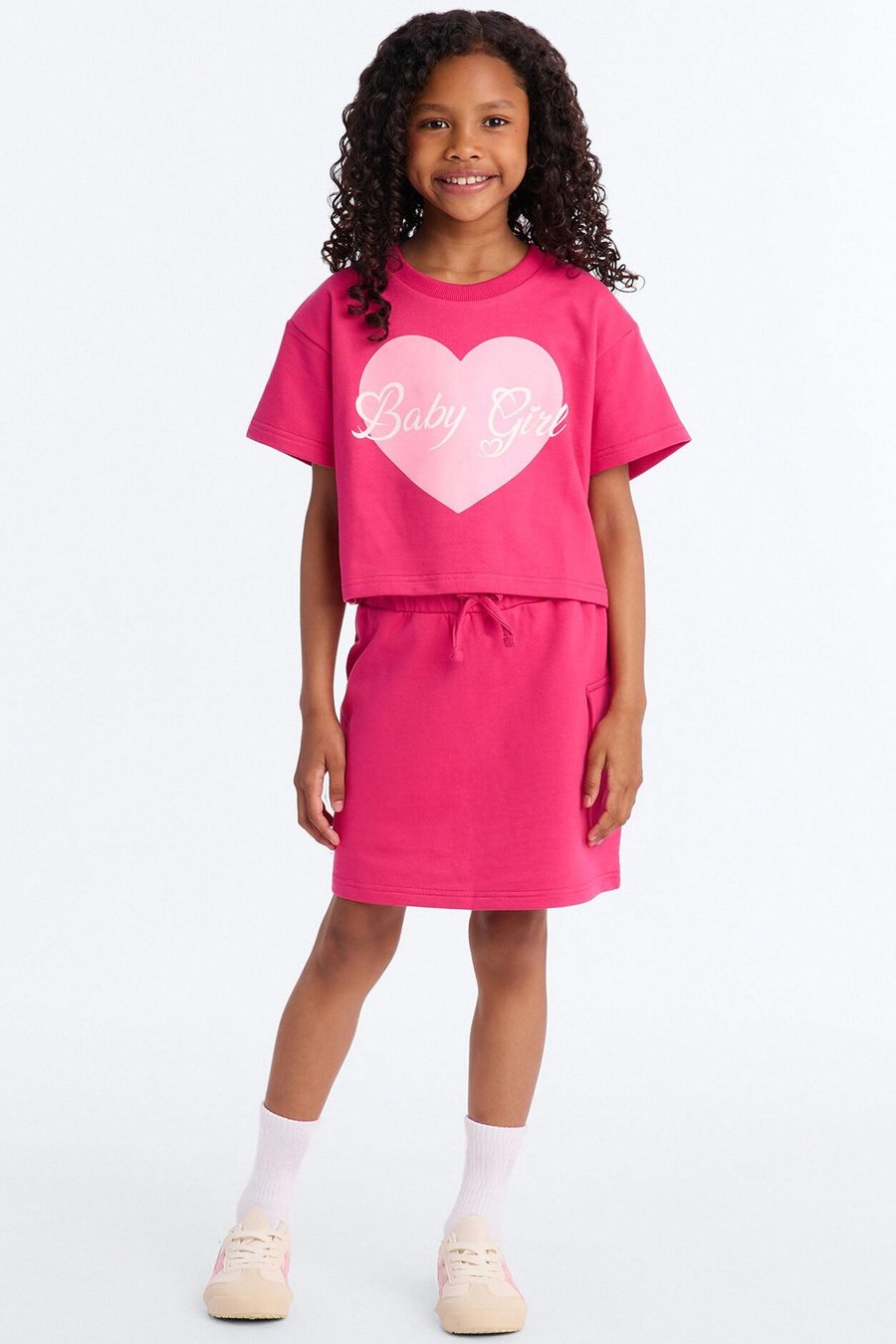 Mini Baby Girl Skort Set - Pink