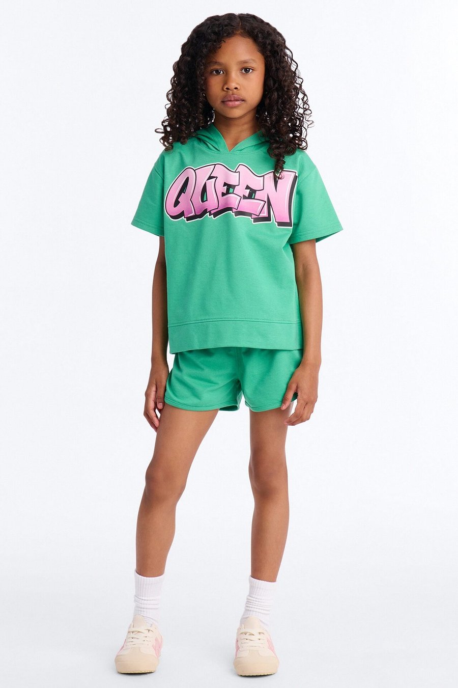 Mini Still The Queen Short Set - Green