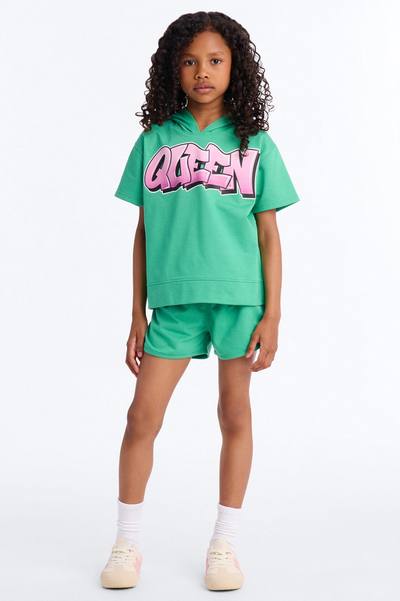 Mini Still The Queen Short Set - Green