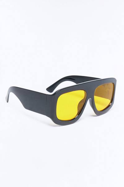 Coolest In Town Sunglasses - Black/Yellow