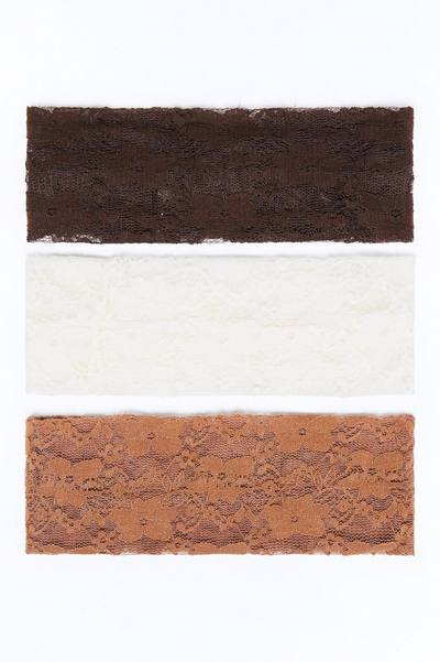 A Little Romance 3 Piece Headband Set - Brown/combo