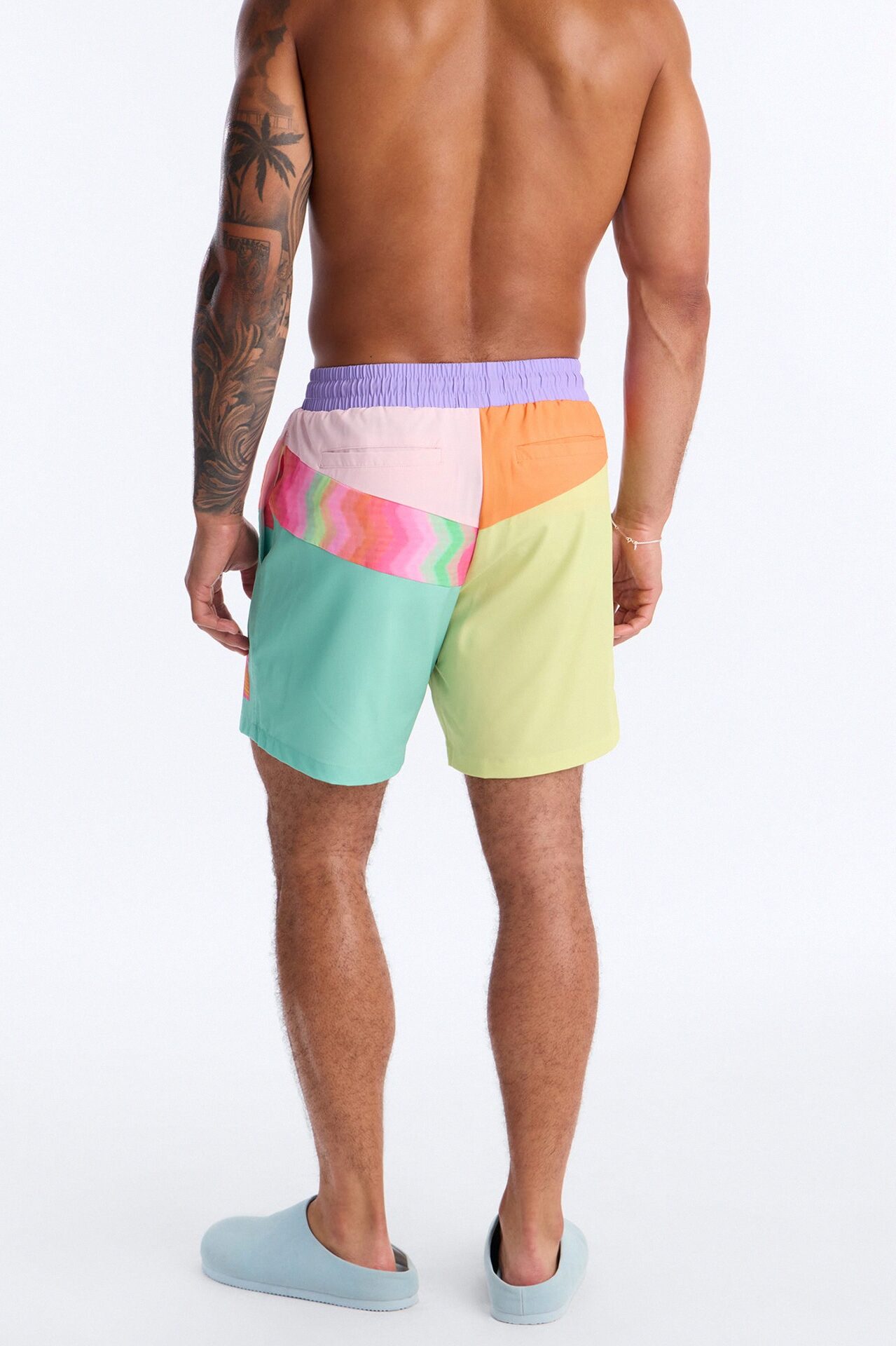 Spring Break Paneled Swim Trunk 7″ - Multi Color