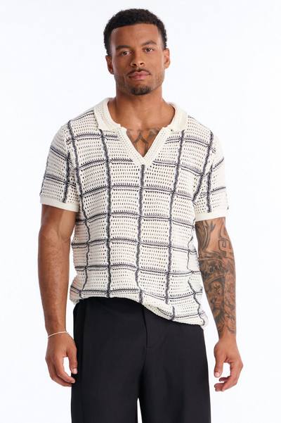 Cropped Crochet Carlton Johnny Polo - Cream