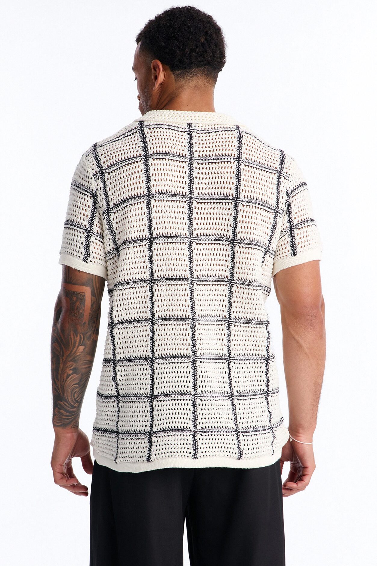 Cropped Crochet Carlton Johnny Polo - Cream