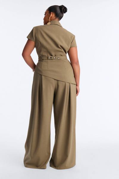 Tiana Belted Cap Sleeve Fitted Blazer - Caffe