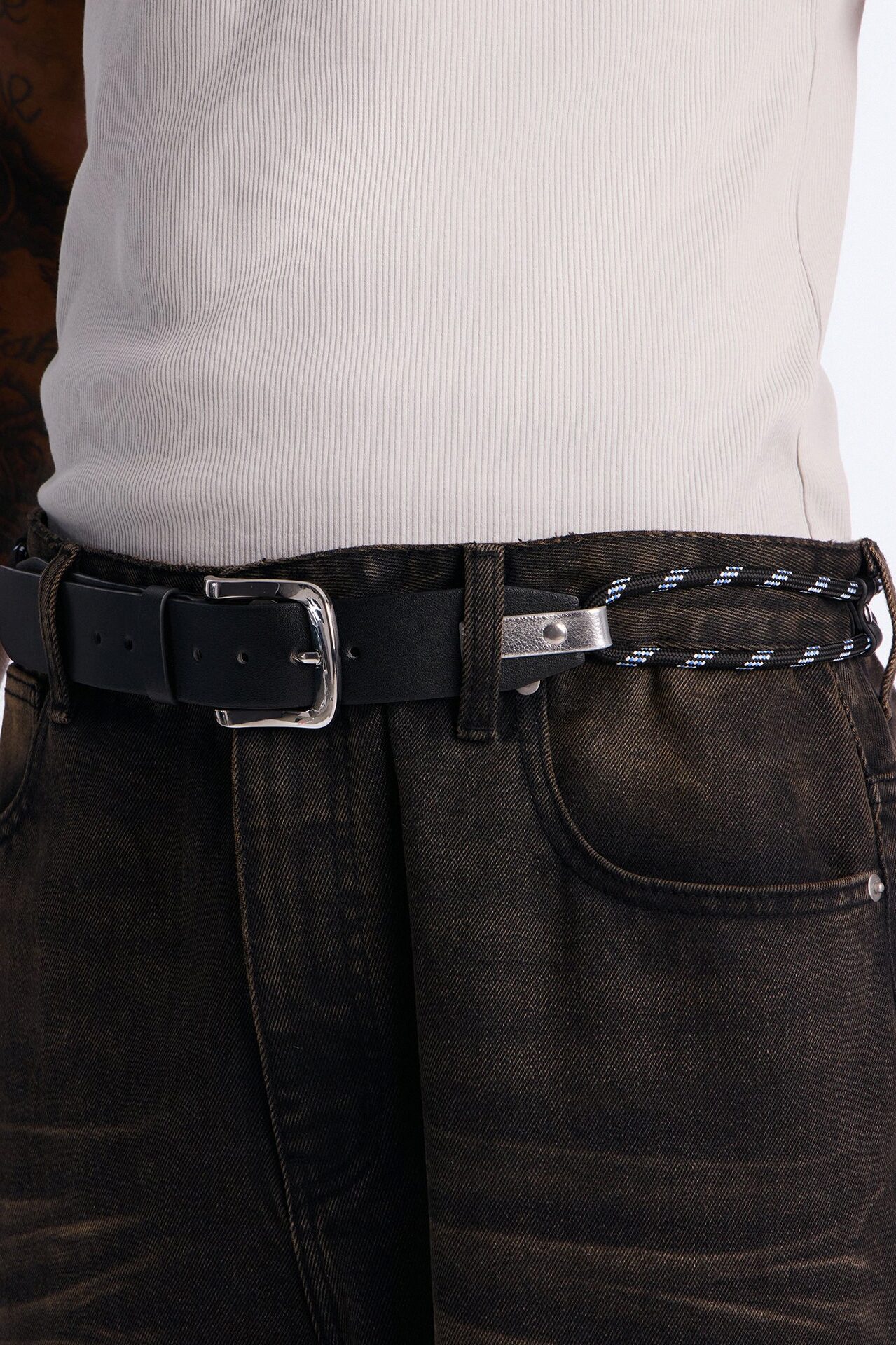 Utility Adjustable Bungee Cord Belt - Black/combo