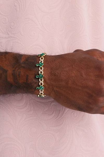 Eternal Emerald Cross Bracelet - Gold