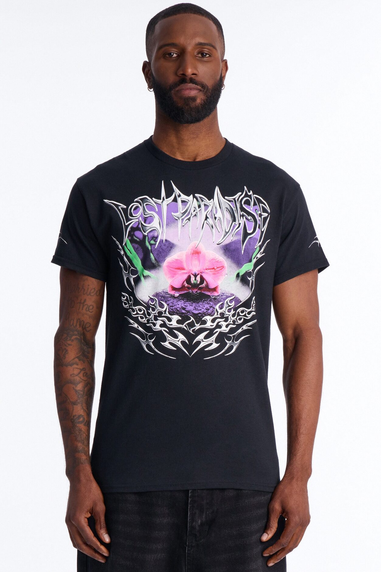 Lost Paradise Bloom Short Sleeve Tee - Black