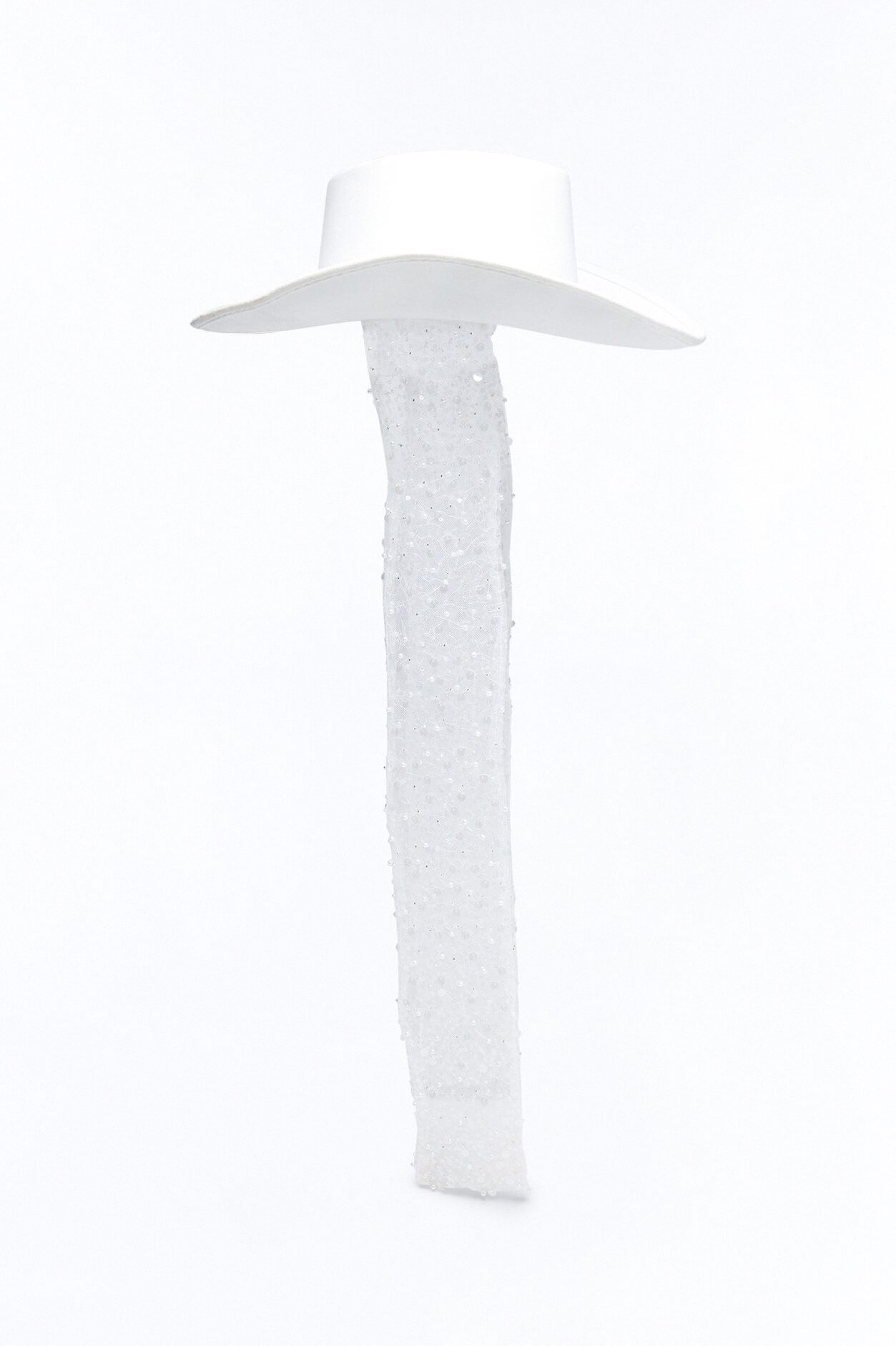 A Girl In White Cowboy Hat - White