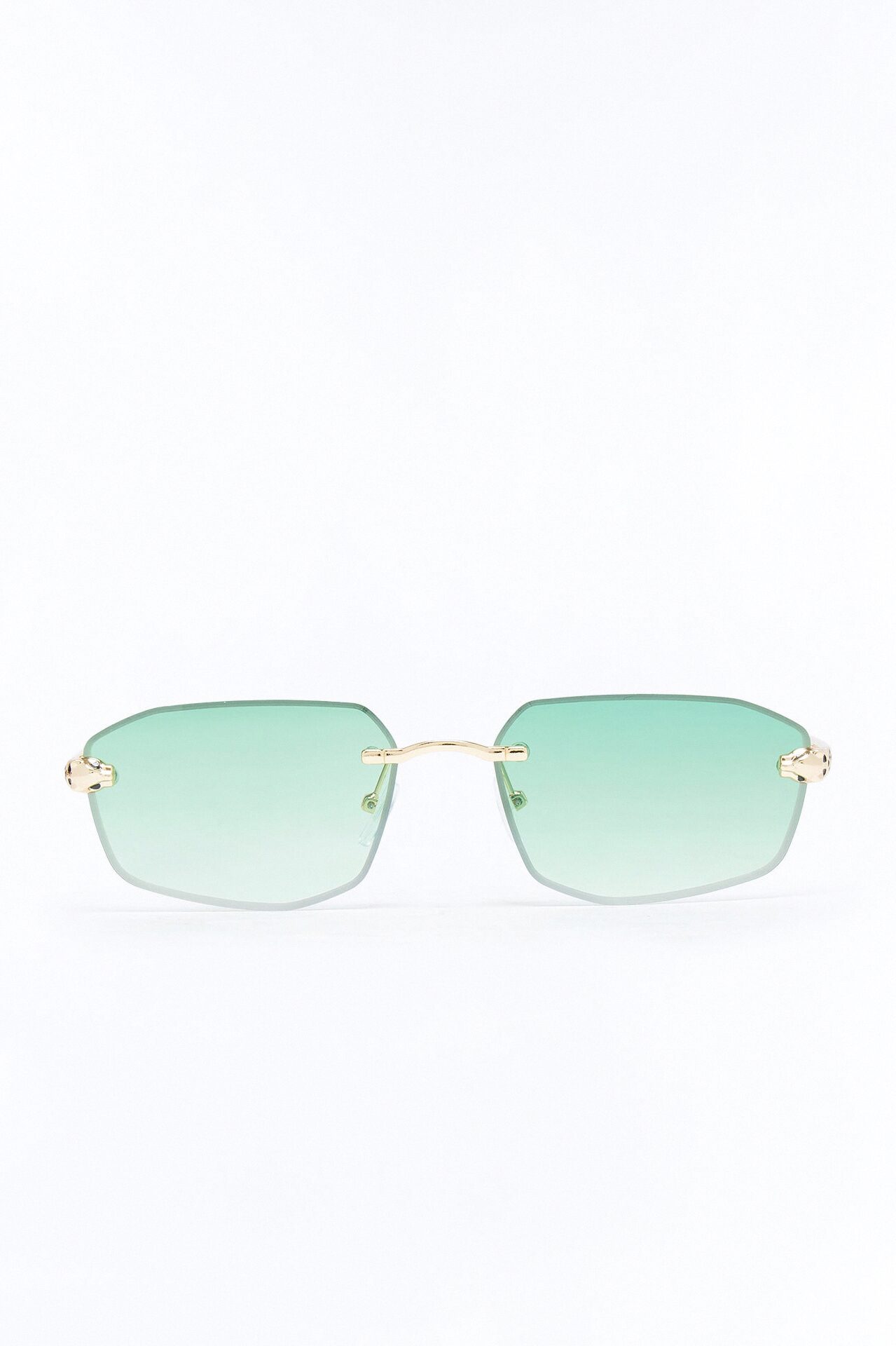 Set Me Free Sunglasses - Gold/Green
