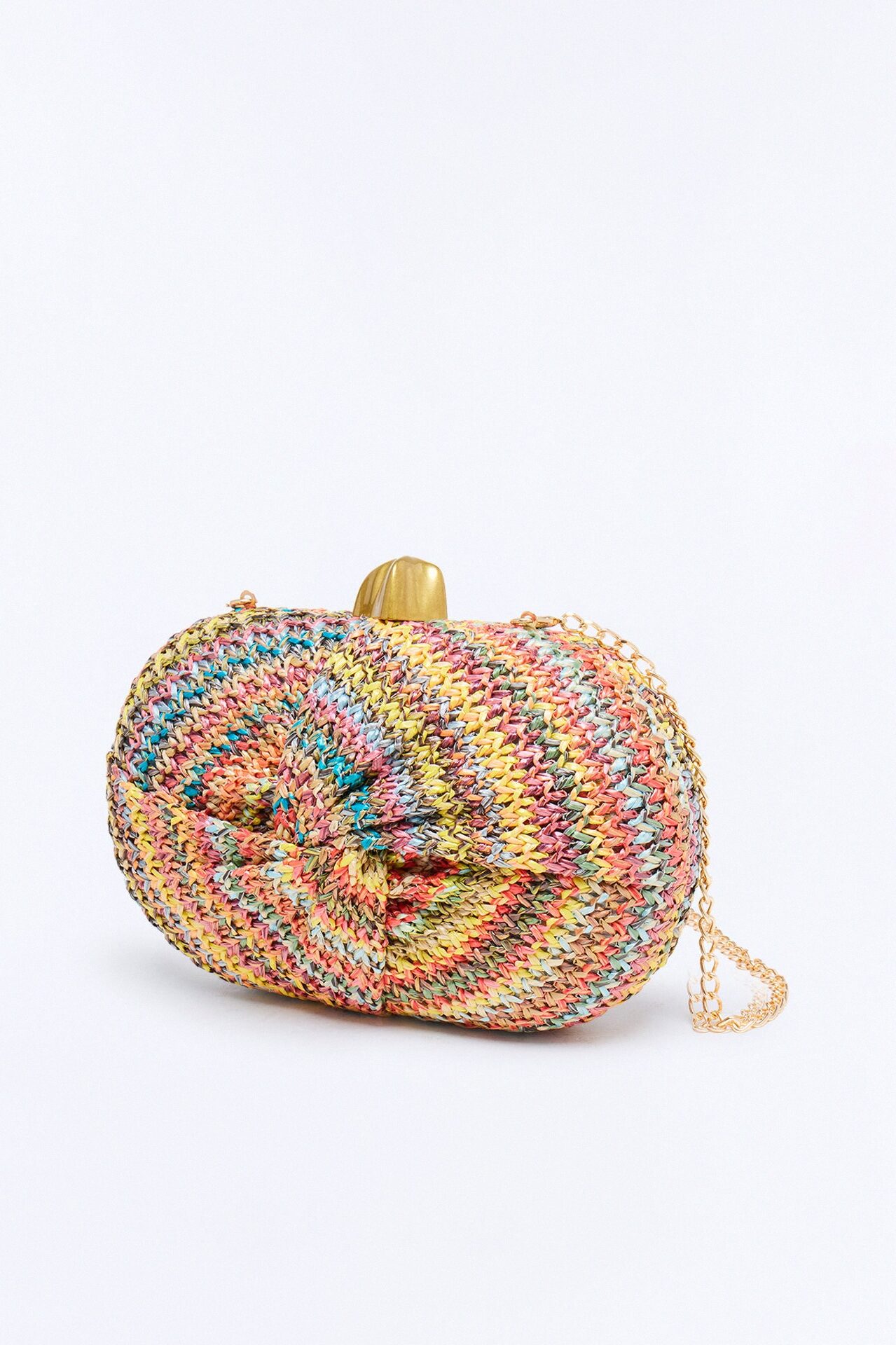 Sunset Spectrum Straw Clutch - Multi Color