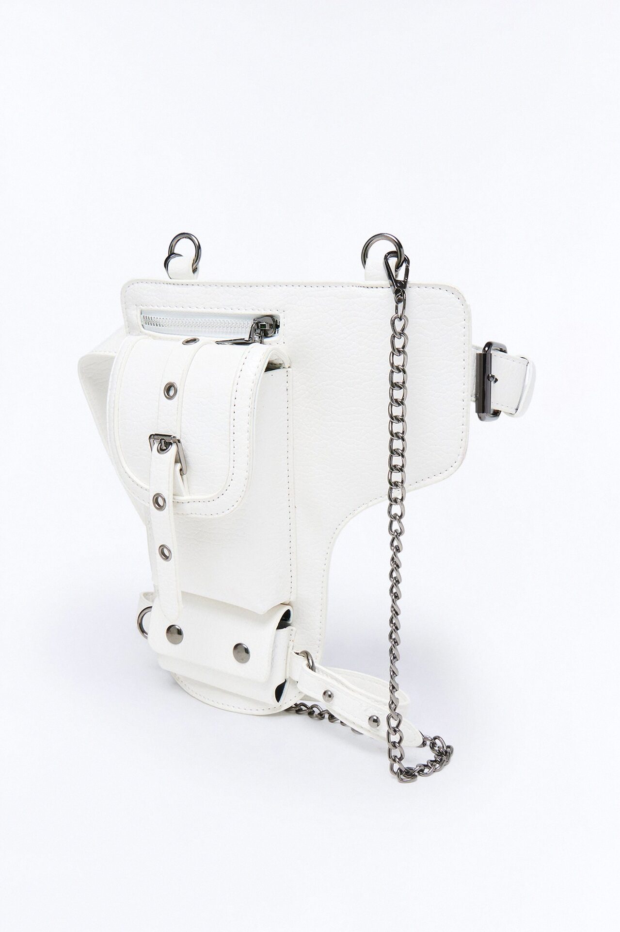 The Outlaw Faux Leather Belt Bag - Ivory