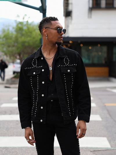 Iron Outlaw Denim Trucker Jacket - Black