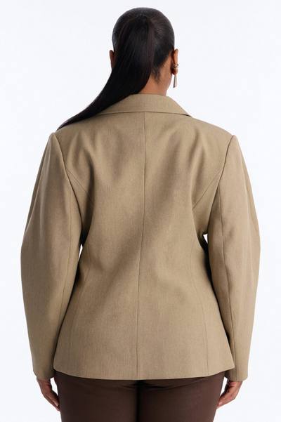 The Hills Oversized Barrel Sleeve Blazer - Caffe
