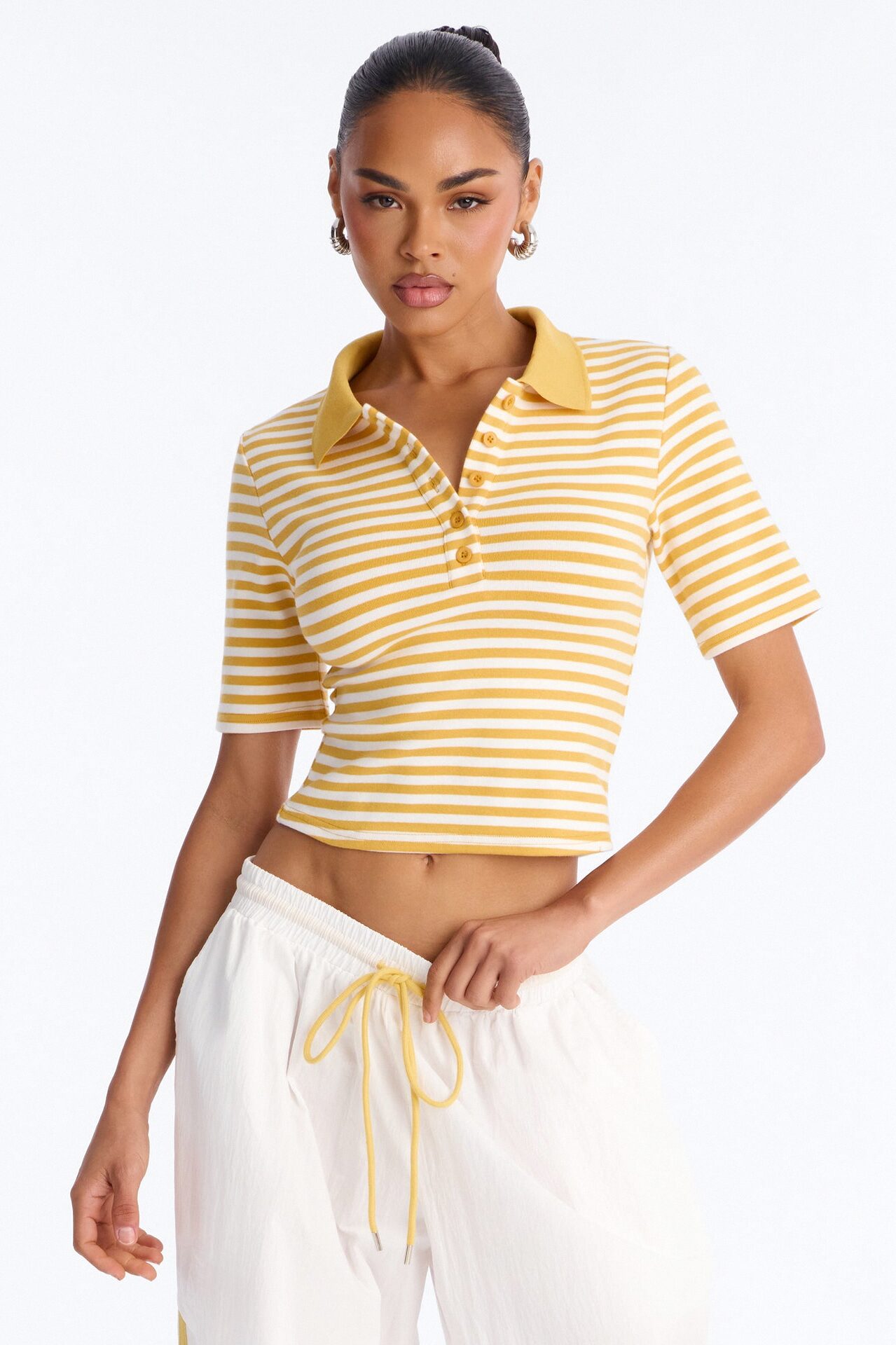 Nellie Stripped Shirt - Yellow/combo