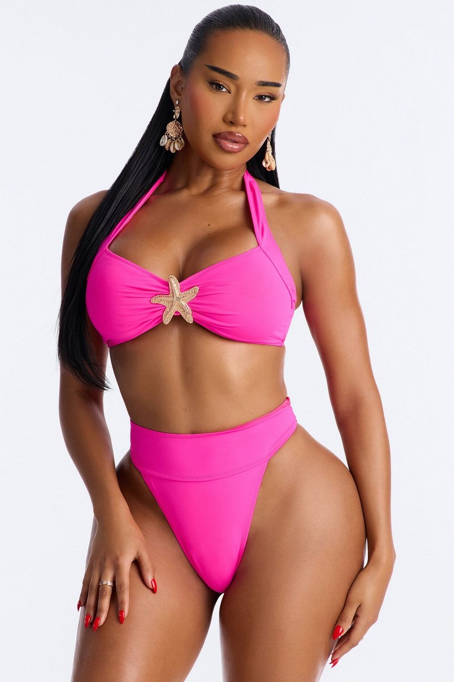Keep Me By The Shore Hardware Starfish 2 Piece Bikini - Pink