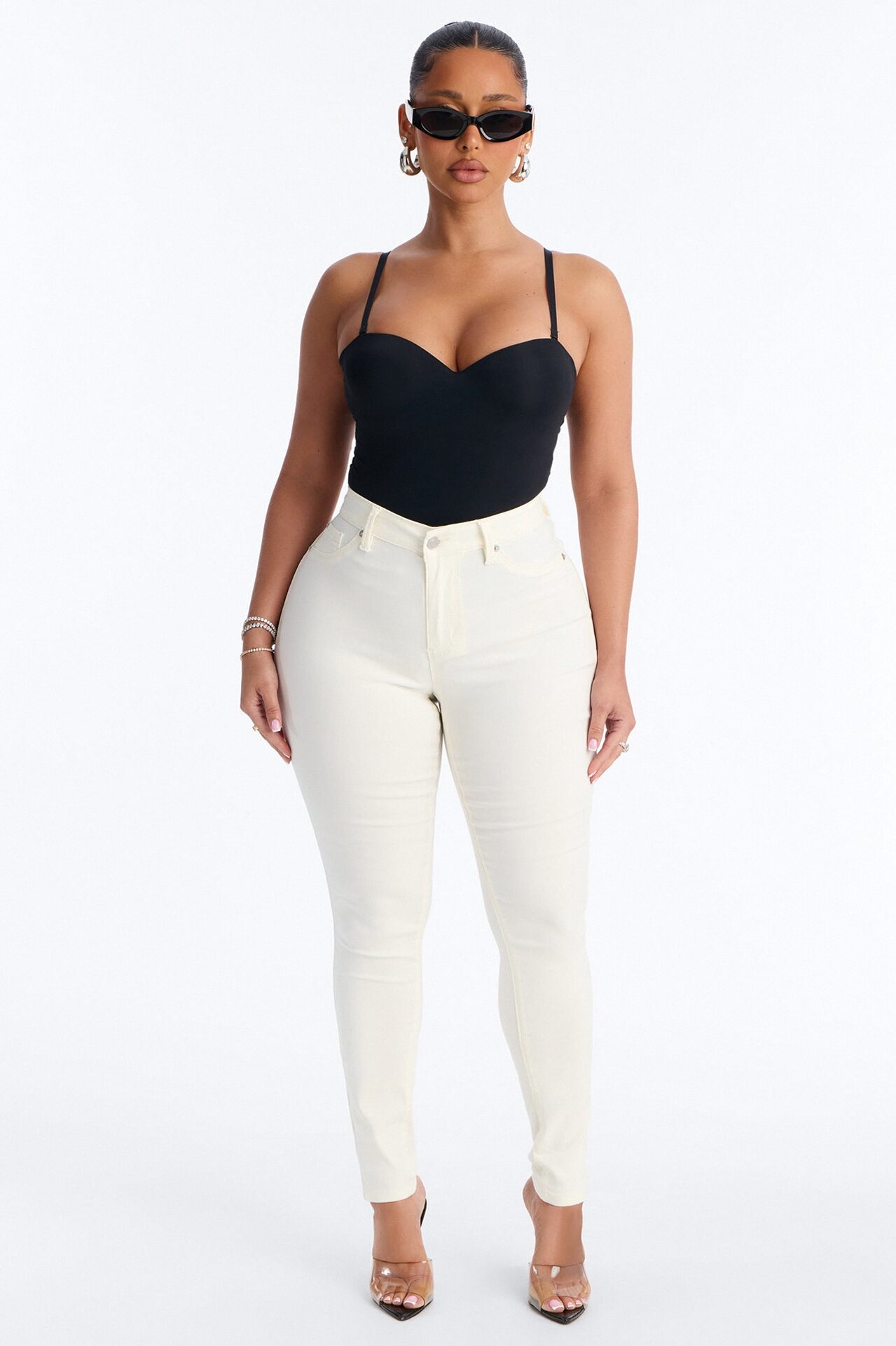 Hyperstretch Skinny Pants - Ivory