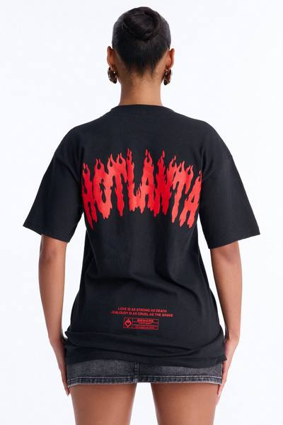 Hotlanta Front And Back Graphic Tee - Black
