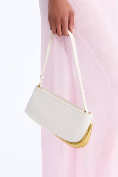 Jenni Hardware Faux Leather Shoulder Handbag - Ivory
