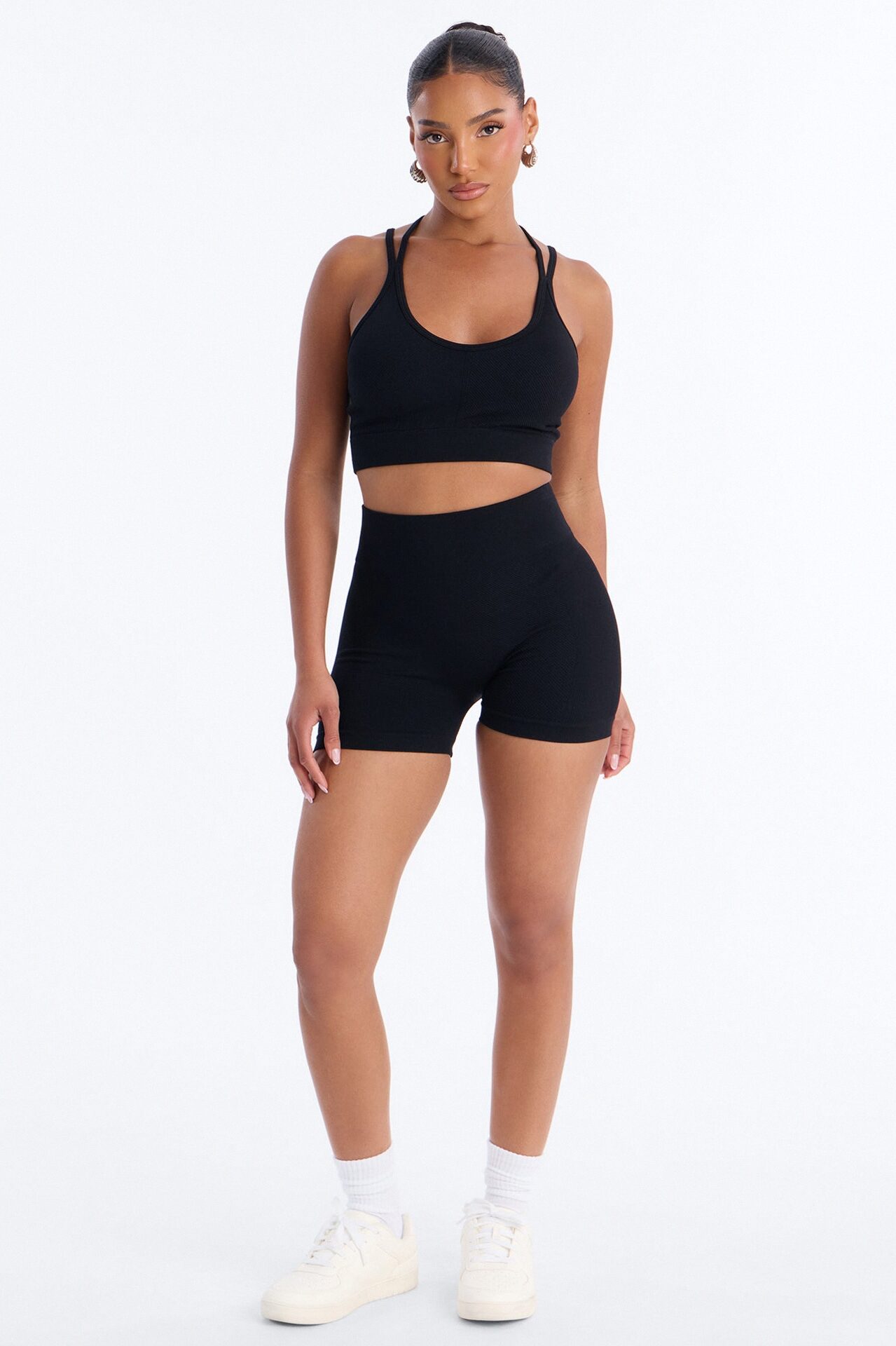 Tania Seamless Short Set - Black