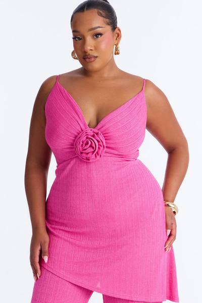 Fiona Draped Wide Leg Jumpsuit - Pink