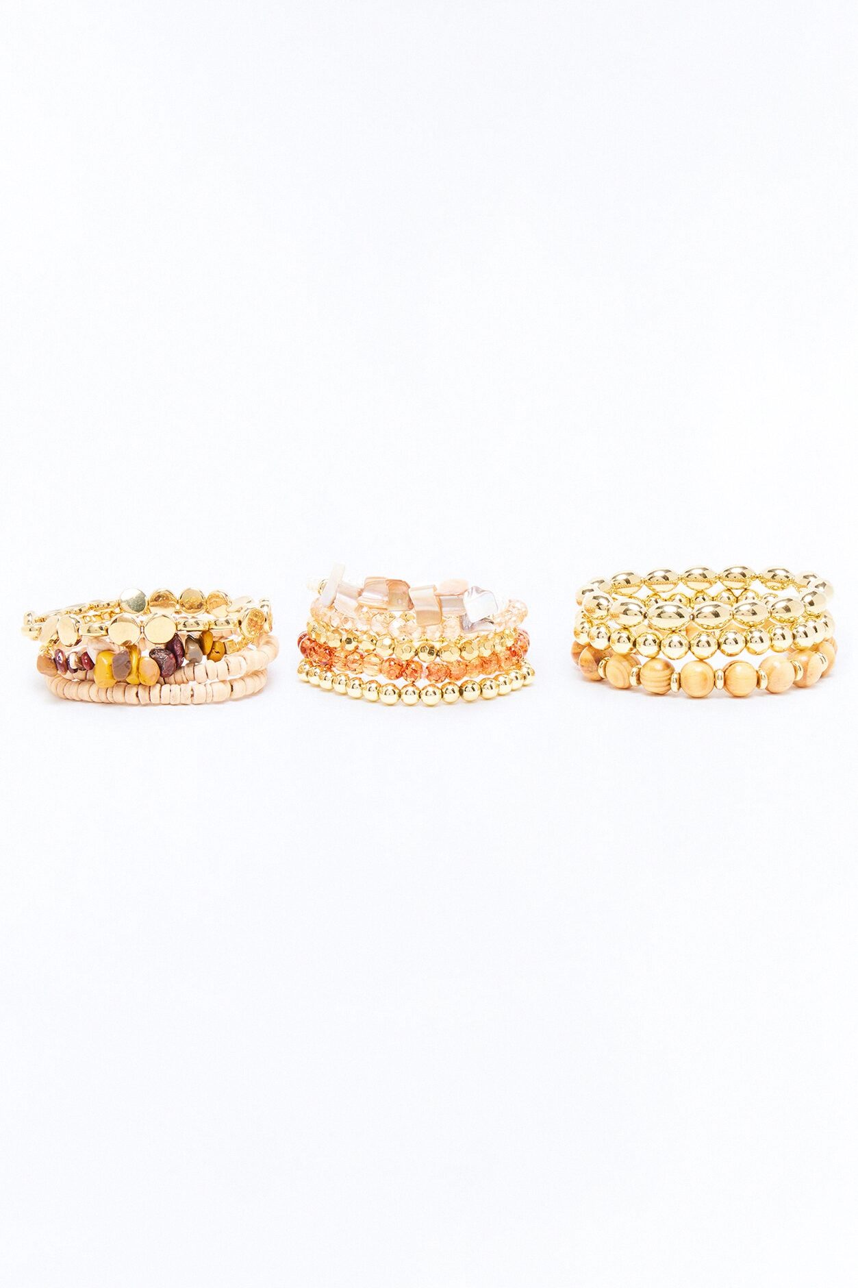 Blush Mirage 12 Piece Bracelet Set - Gold/combo
