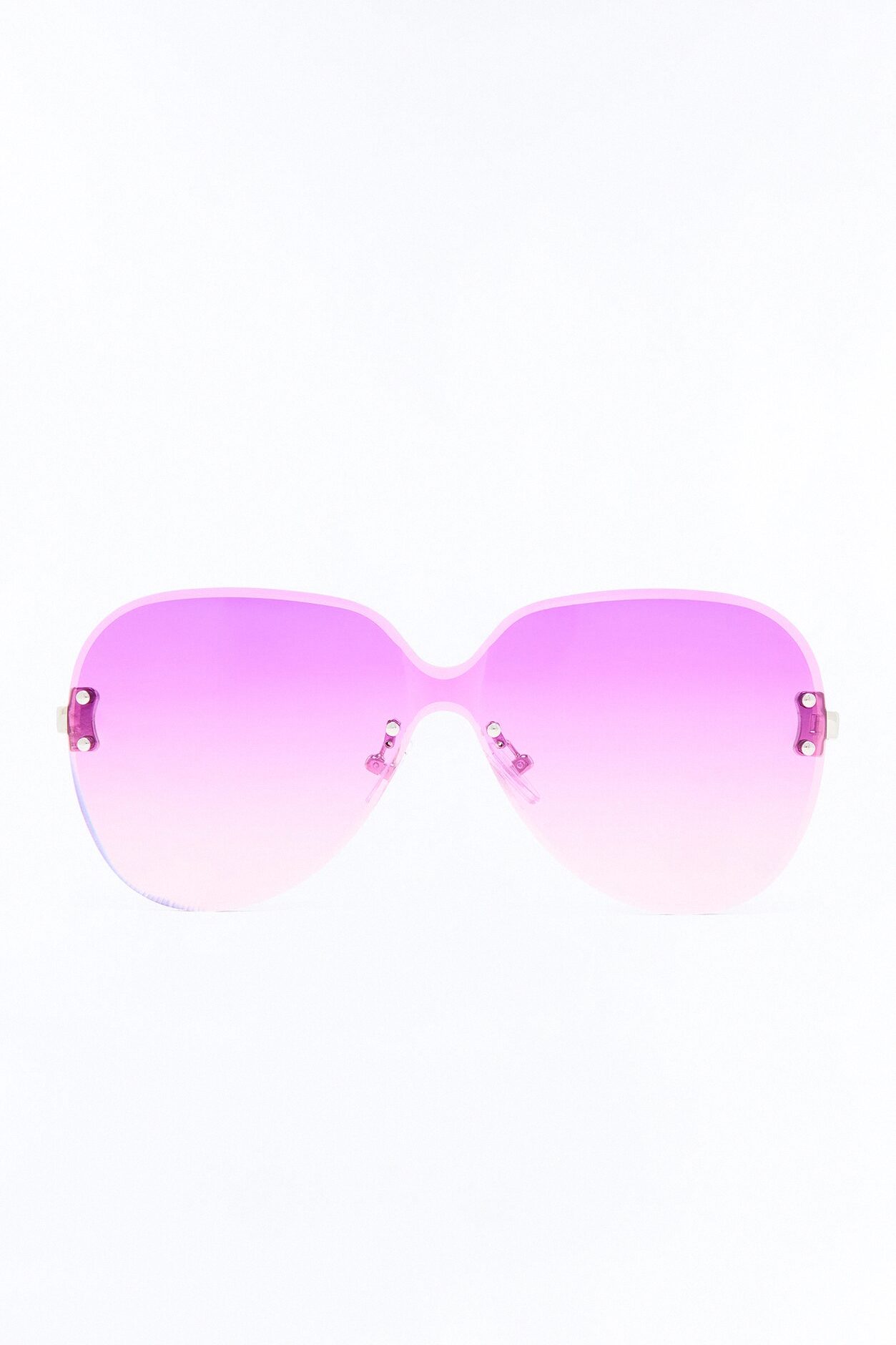 Hot Heart Breaker Sunglasses - Silver/Purple