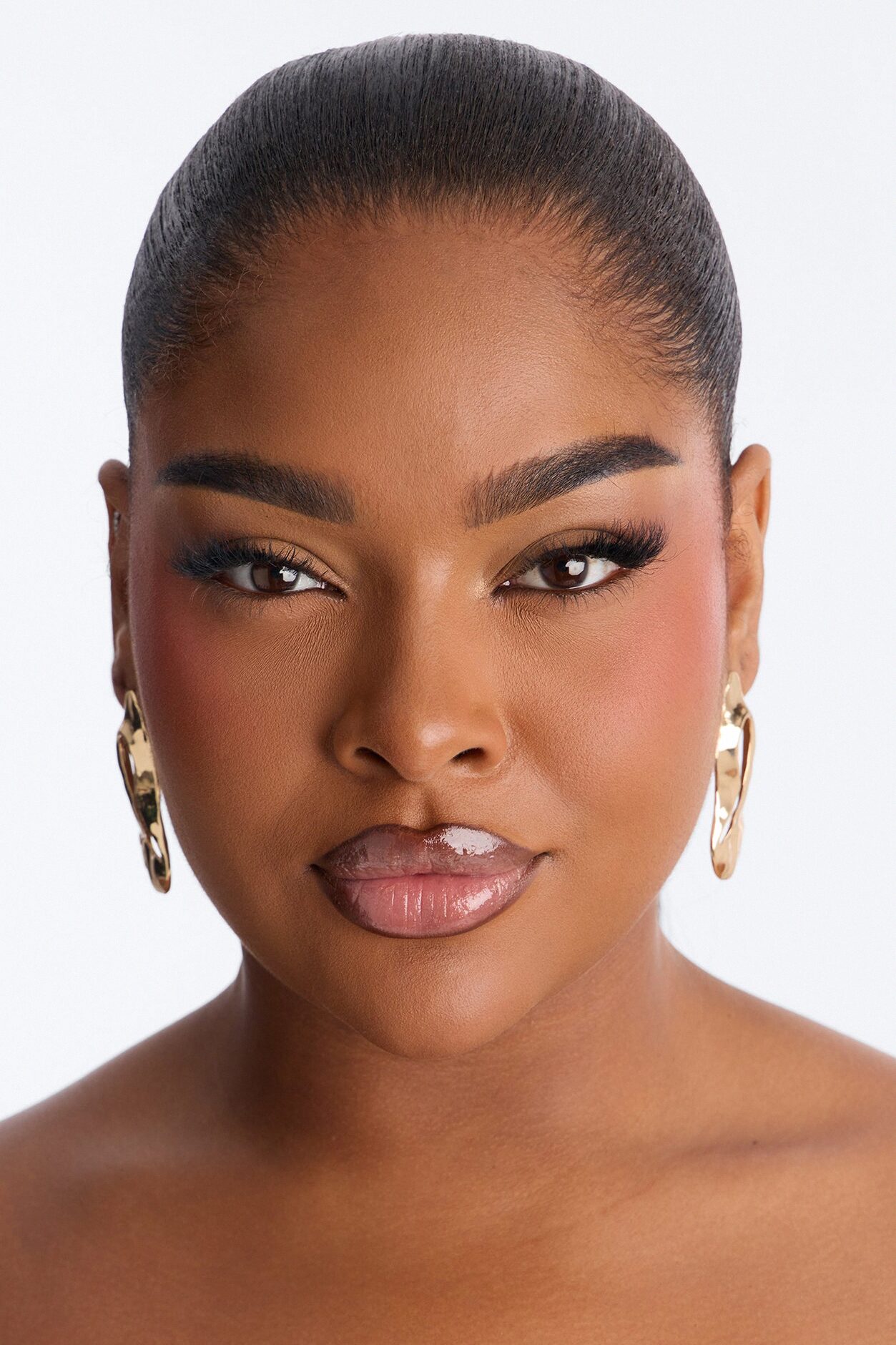 Alina Abstract Drop Earrings - Gold