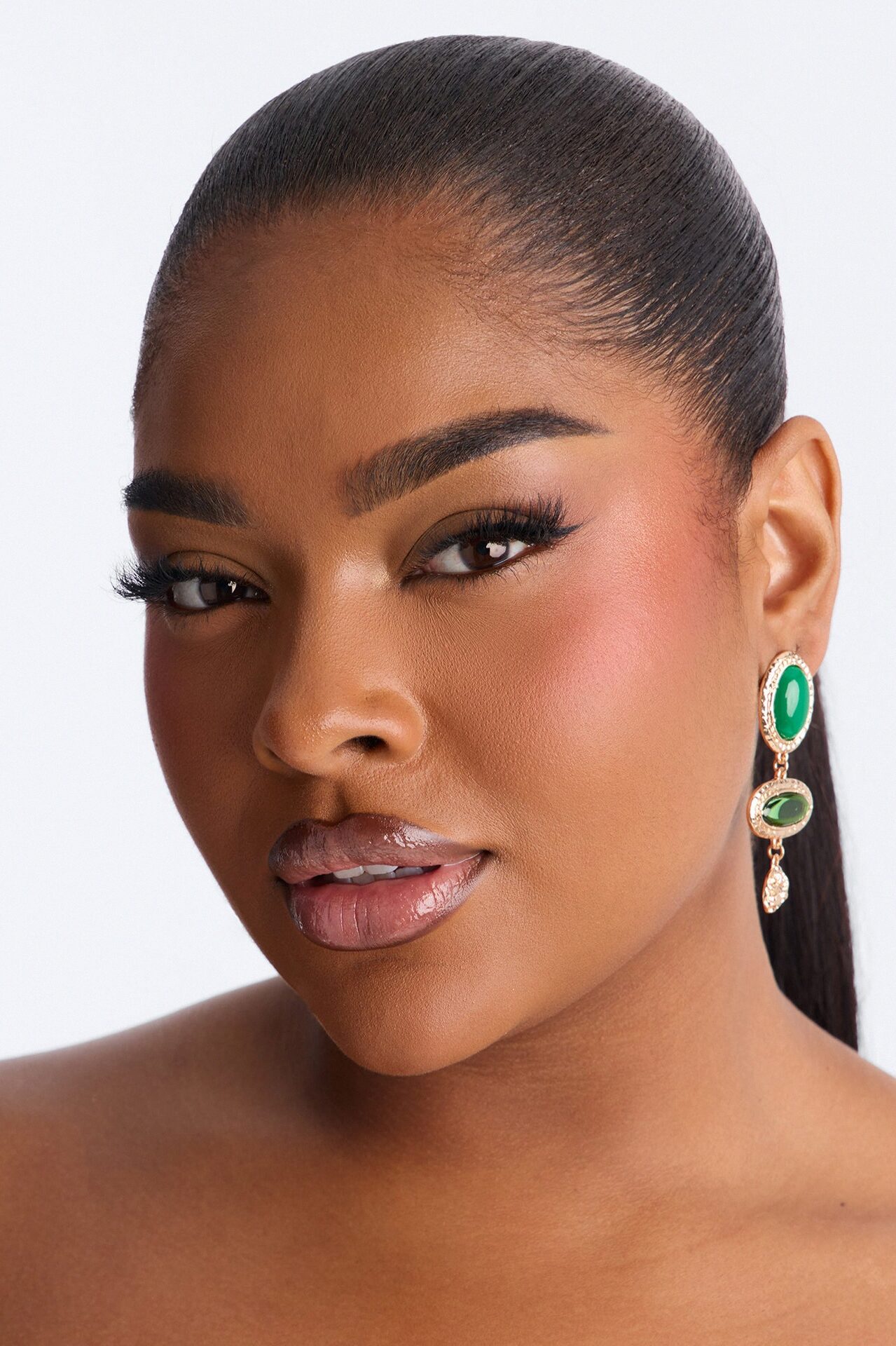 Paradise Drops Earrings - Gold/Green