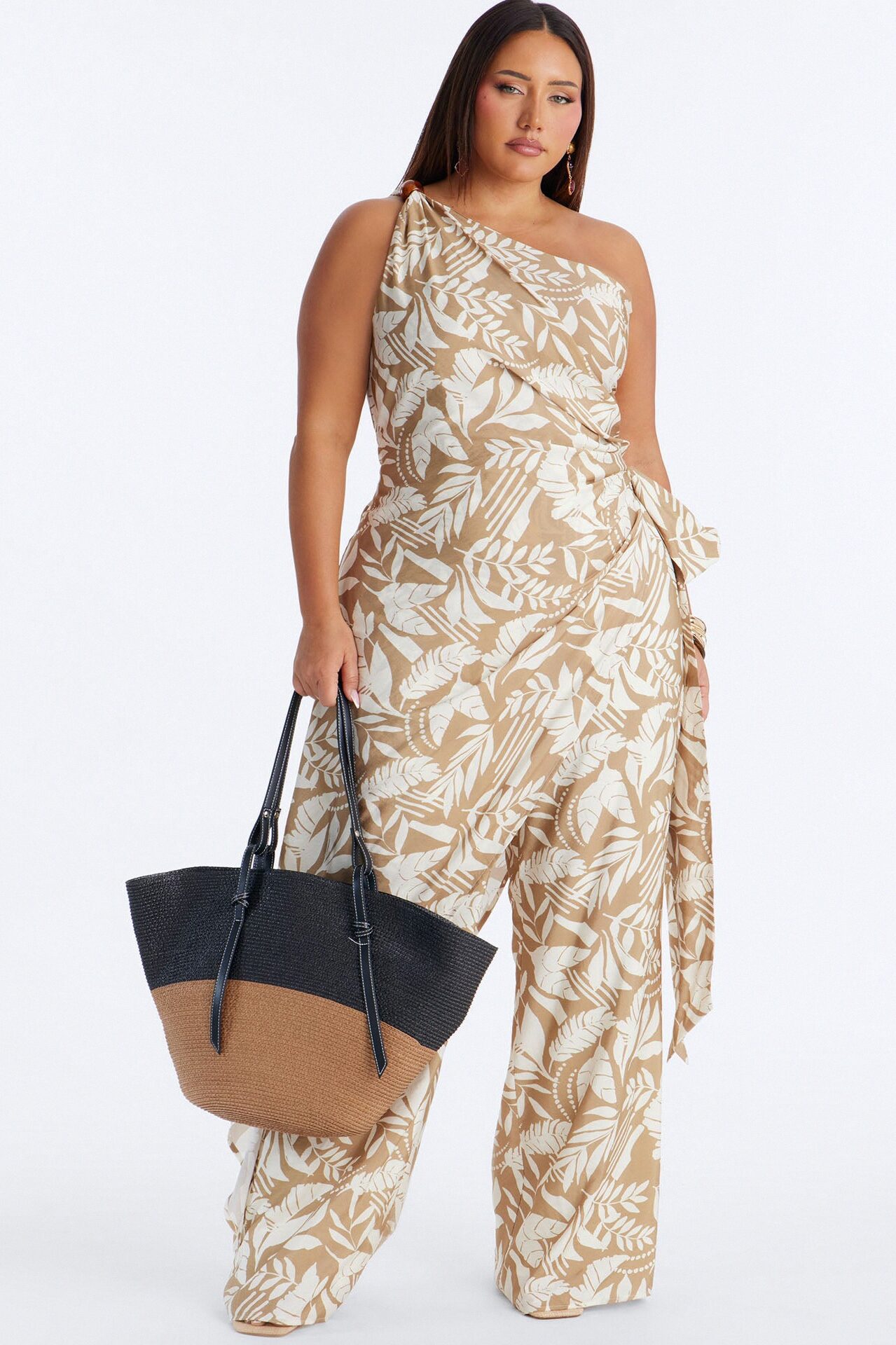 Sea And Sand Straw Tote Bag - Natural/Combo
