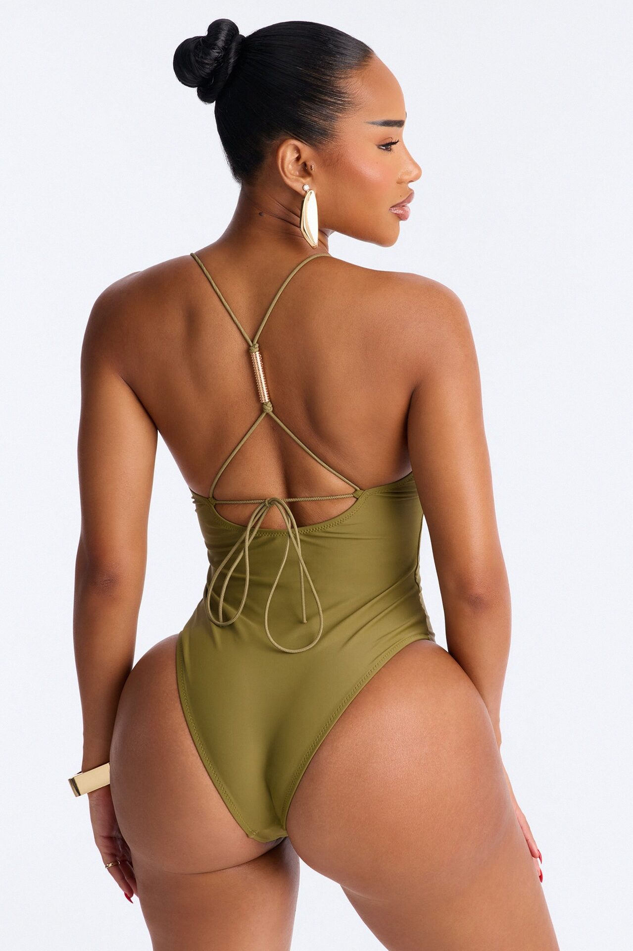 I'm Your Dream Girl 1 Piece Plunge Swimsuit - Green