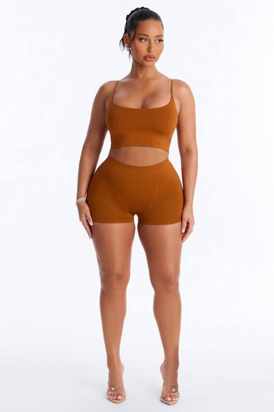 Seamless Smooth Double Lined Micro Hot Short - Copper