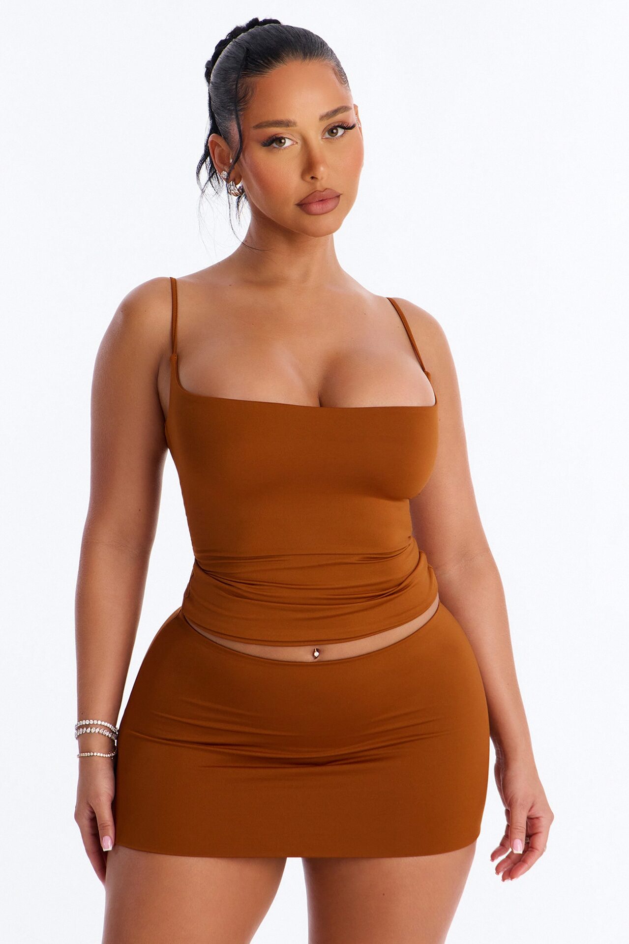 Contour Double Lined Cami Top - Copper