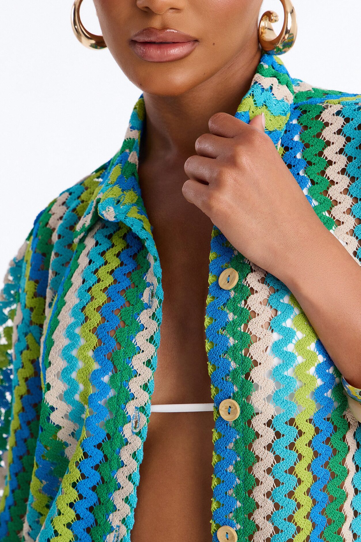 Marimar Crochet Short Set - Green/combo