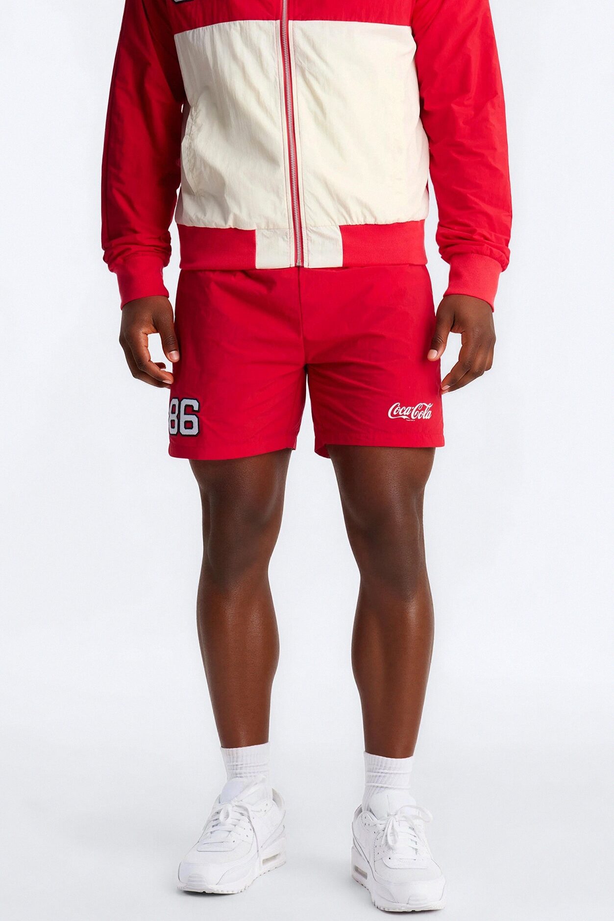 Coca Cola Warm Up Track Short - Red/combo