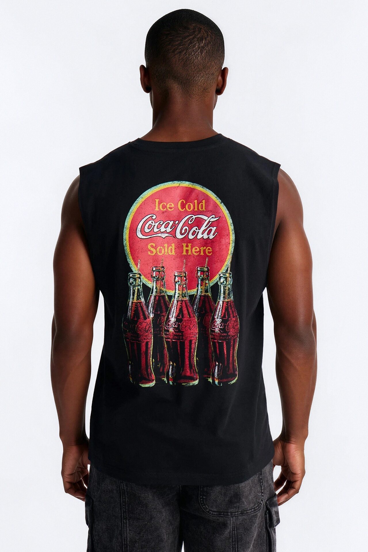 Coca Cola Sold Here Heavy Weight Muscle Tee - Black