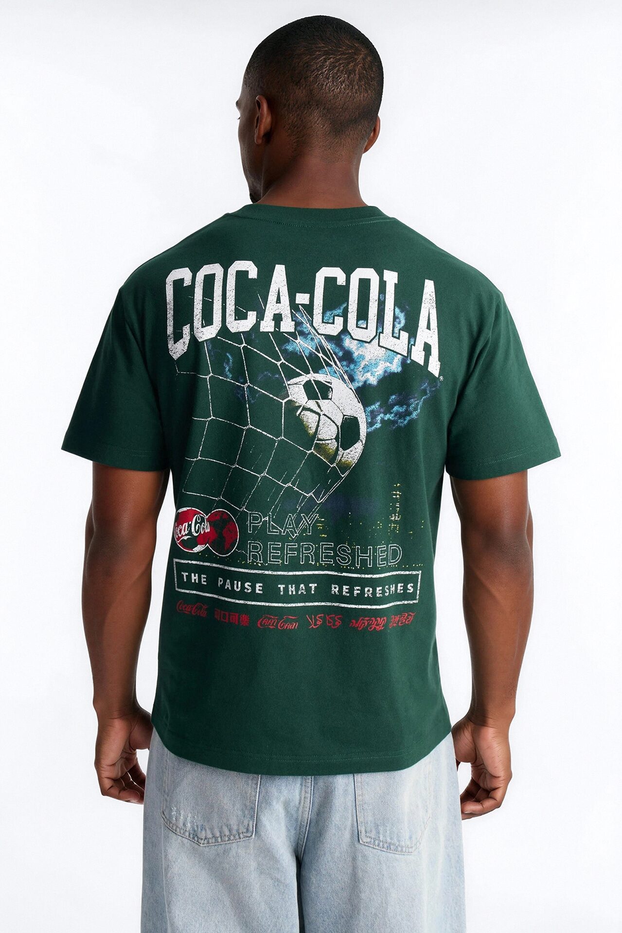 Coca Cola Soccer Heavy Weight Short Sleeve Tee - Green