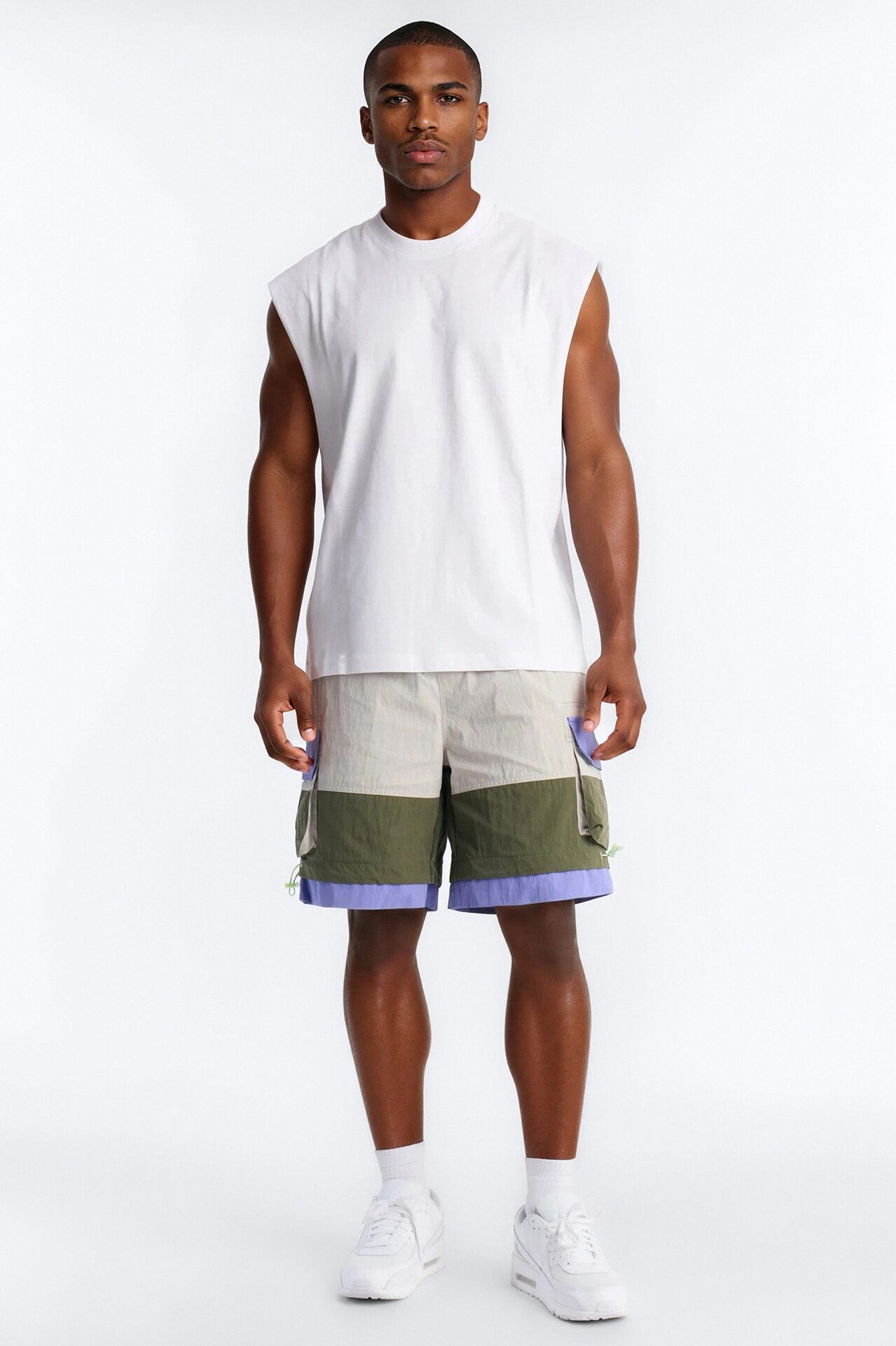 Empowering Colorblock Cargo Short - Multi Color