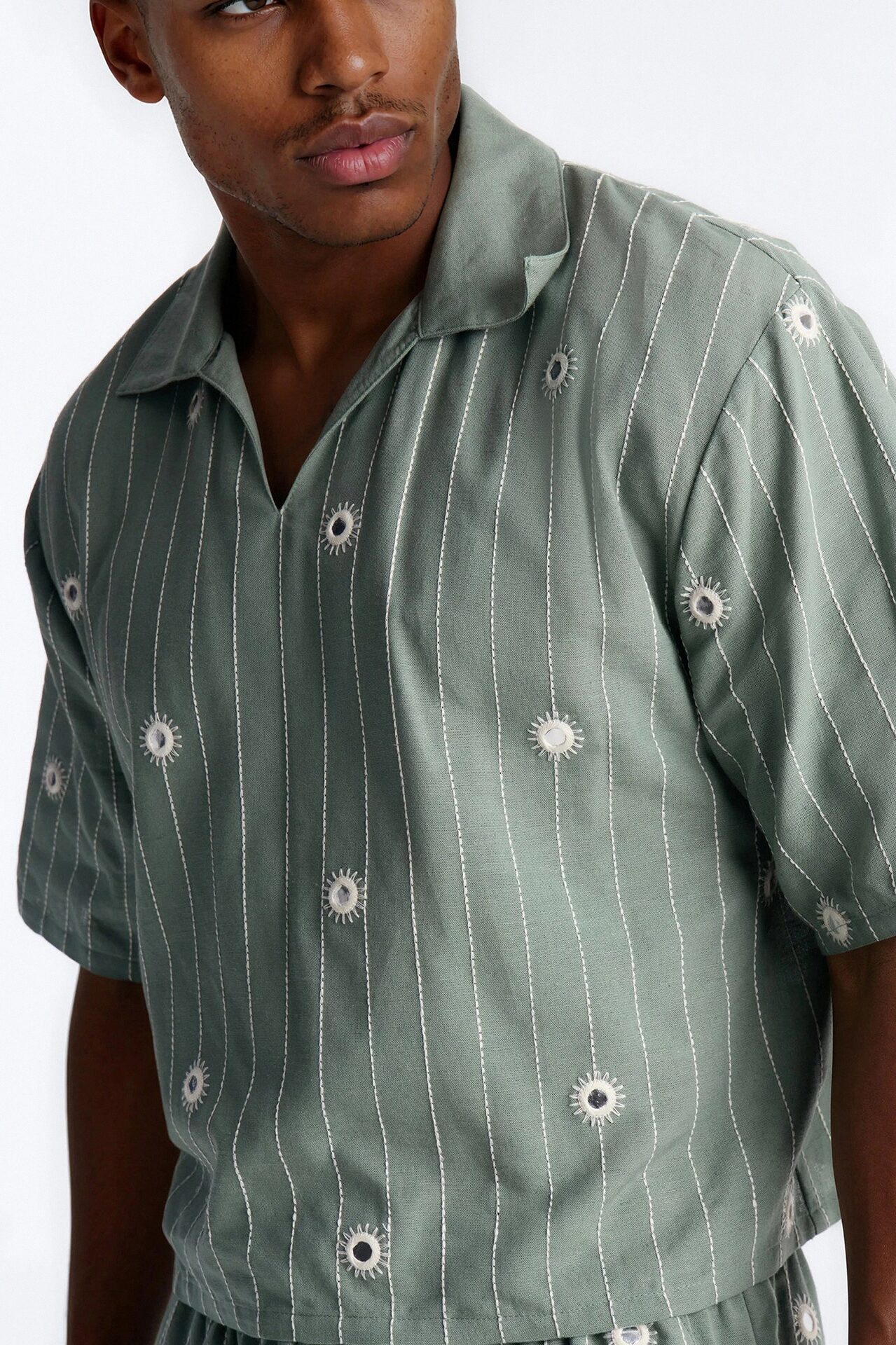Relaxed Mirror Mirage Polo - Olive