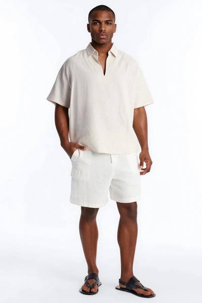 Bahamas Easy Flow Short Sleeve Shirt - Oatmeal