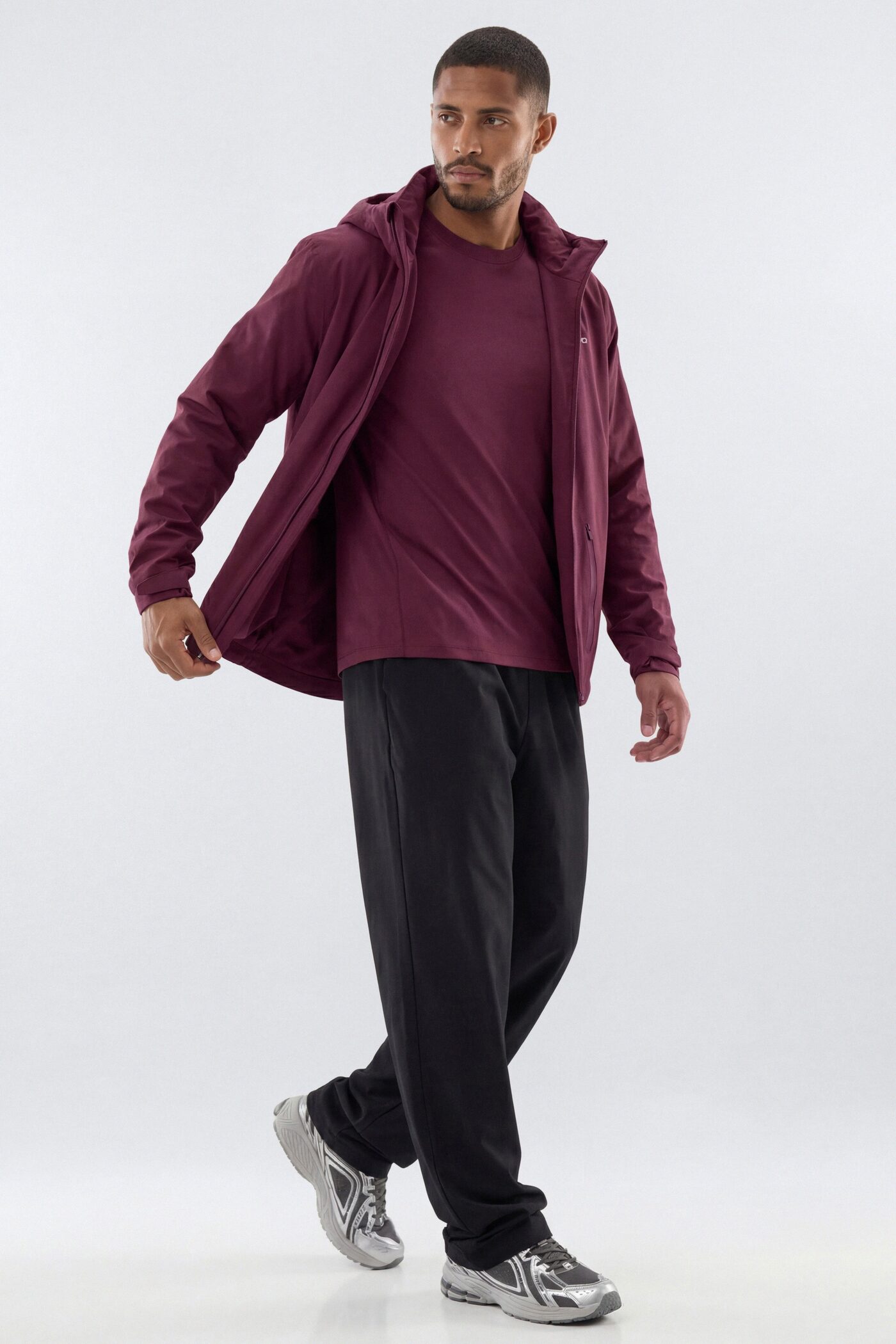 ActiveNylon™ Full Zip Hooded Jacket - Merlot