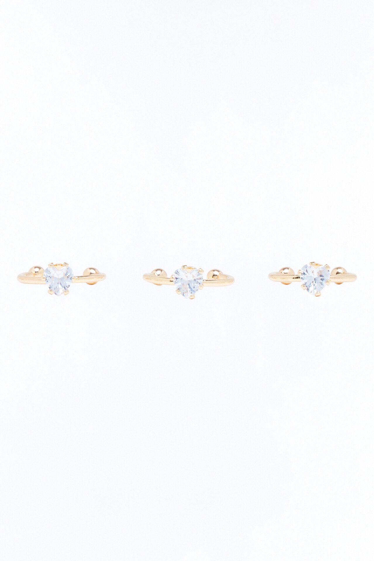 Dainty Sparkle 3 Piece Toe Ring Set - Gold