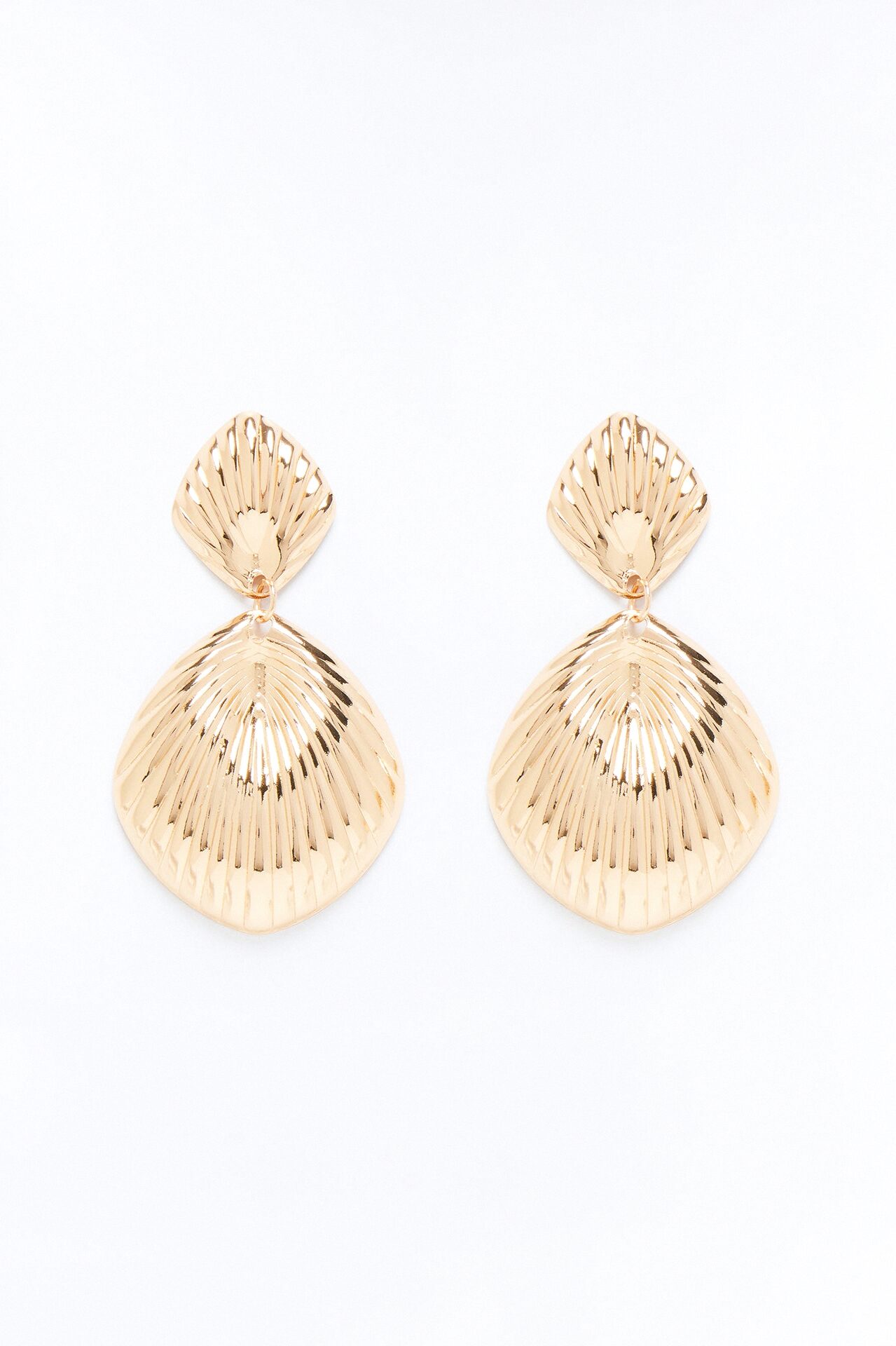 No One Cares Hardware Drop Earrings - Gold