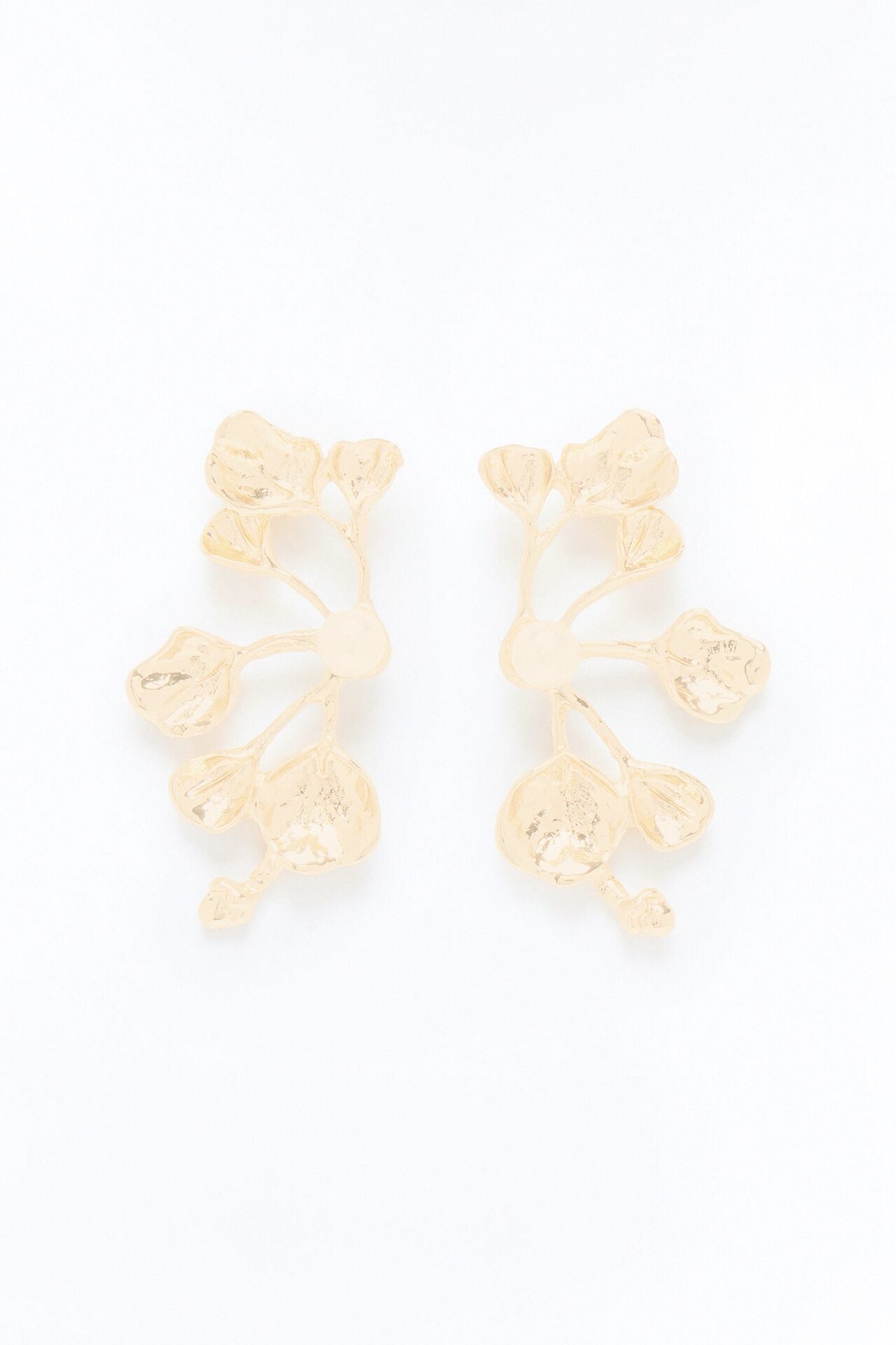 Nappa Vines Drop Earrings - Gold