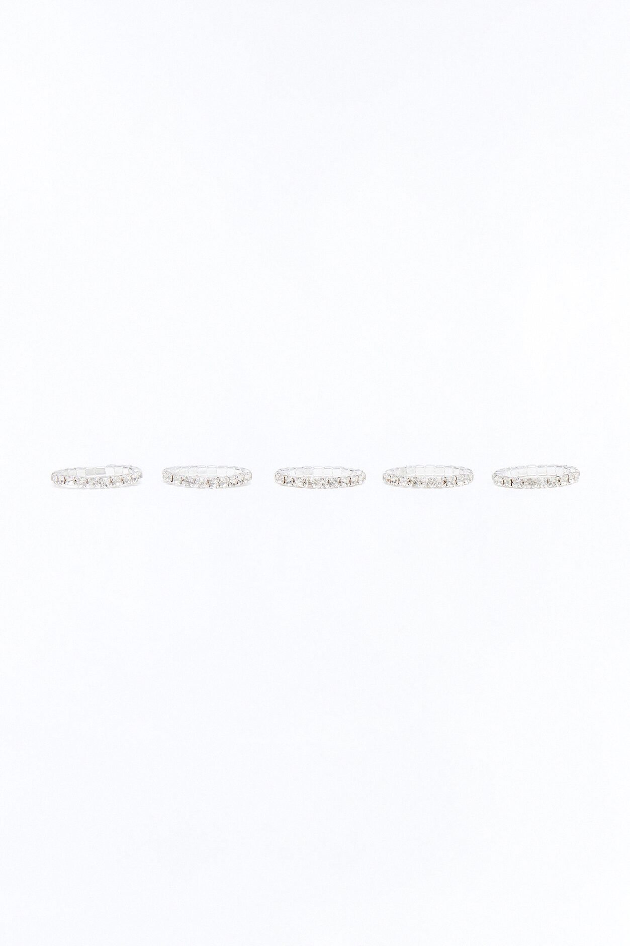 Touch Of Glam 5 Piece Toe Ring Set - Silver