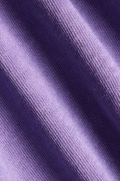 Cotton Jersey Oversized Stitched Short Sleeve Top - Iris